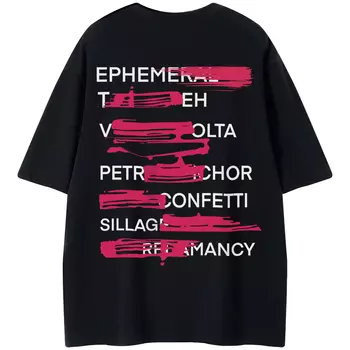 Gson футболка унисекс, Черный/Пыльный розовый