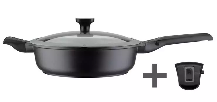 GSW Easy Click сковорода 28 см со стеклянной крышкой, 5 шт., 167833, алюминий, ок. 4,0 л