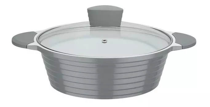 GSW Форма для запекания Bolero 24 см со стеклянной крышкой, 459754, алюминий, ок. 3,0 л