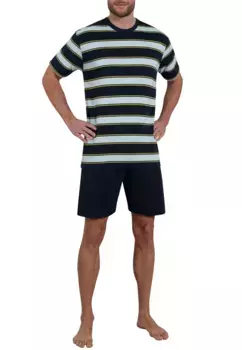 Пижама GTZBURG (2 шт.), в широкую полоску, цвет Blau-Dunkel-Ringel