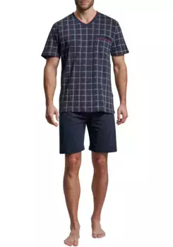 Пижама GTZBURG "Бронкс" (2 шт.), с тонкой контрастной строчкой и классным узором, цвет морской волны