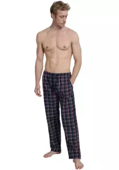 GTZBURG Пижамные брюки "Clubhouse" с красивым клетчатым узором и внутренней кулиской, цвет Blau-Dunkel-Karo