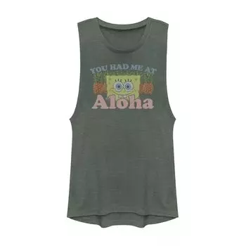 Губка Боб Квадратные Штаны из юниоров пригласил меня на Aloha Muscle Tank Licensed Character