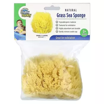 Губка для детей от 0 месяцев Baby Buddy Natural Grass Sea Sponge