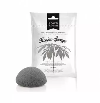 Губка для лица с растением конжак Черный Diet-Food