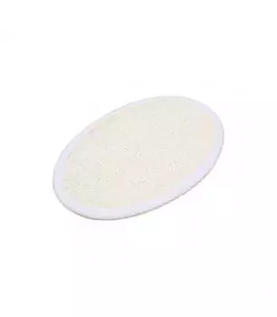 Губка-люфа плоская, овальная мочалка для лица и тела, 13х18 см, Wild Nature