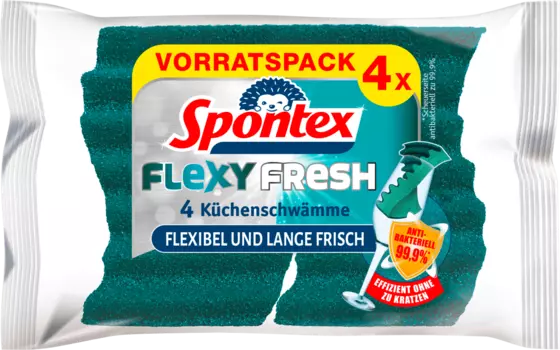 Губки для посуды Flexy Fresh 4 шт. Spontex