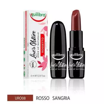 Губная помада 08 Красная Сангрия, 4 мл Equilibra, Love's Nature