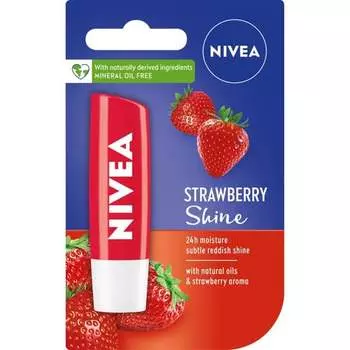 Губная помада для ухода за клубничным блеском, 4,8 г Nivea