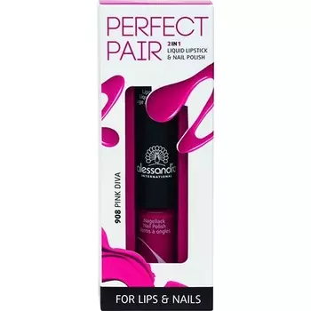 Губная помада и лак для ногтей Perfect Pair 2 в 1 10 г Pink Diva, Alessandro