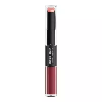 Губная помада Infaillible 2-Step 502 Red To Stay с увлажняющим бальзамом для губ 6,0 мл, L'Oreal