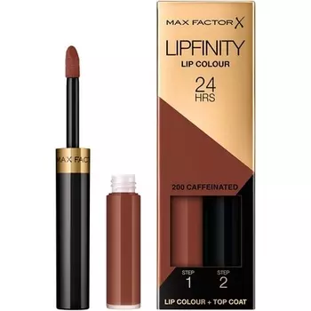 Губная помада Lipfinity Lip Color, 2 шага, 200 с кофеином, 4 мл, Max Factor