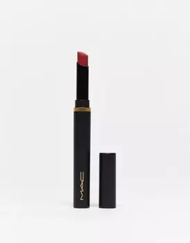 Губная помада MAC Powder Kiss Velvet Blur Slim Lipstick — Brickthrough, Brickthrough