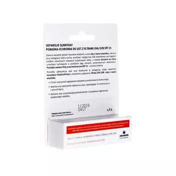 Губная помада с фильтрами UVA/UVB, SPF 25, 4,8 г Oeparol, Sunnyday