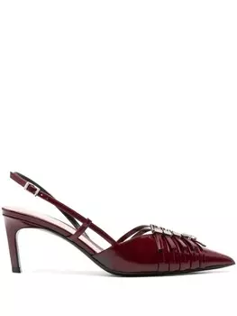 Gucci 75-миллиметровые туфли Regent Singback, красный