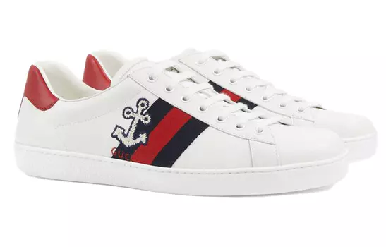 Кроссовки мужские Gucci ACE, белый / красный