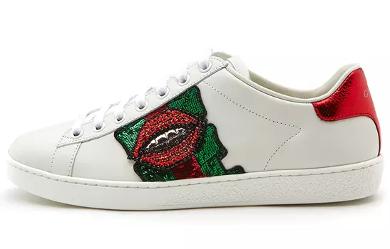 Кеды женские Gucci Ace Low, белый / красный