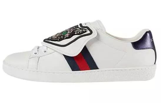 Кеды женские Gucci Cat, белый / фиолетовый