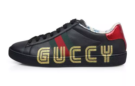 Кеды женские Gucci Ace с логотипом, черный