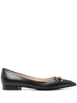 Gucci балетки с пряжкой Horsebit, черный