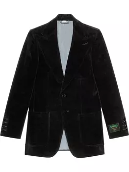 Gucci бархатный пиджак, черный
