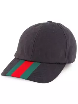 Gucci бейсболка с отделкой Web, черный