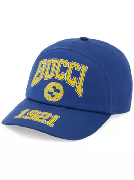 Gucci бейсболка с узором Interlocking G 1921, синий