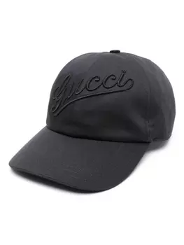 Gucci бейсболка с вышитым логотипом, черный