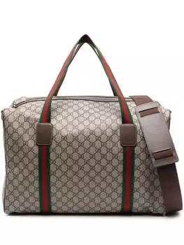 Gucci большая дорожная сумка Tender с логотипом GG, коричневый