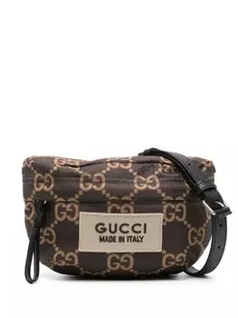 Gucci большая поясная сумка с логотипом GG, коричневый