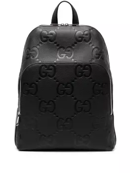 Gucci большой рюкзак с узором Jumbo GG, черный