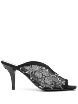 Gucci босоножки с логотипом GG, черный