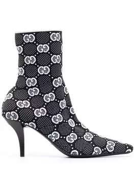 Gucci ботильоны с логотипом Interlocking-G, черный
