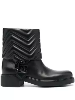 Gucci ботинки с логотипом GG, черный