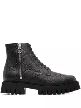 Gucci ботинки с логотипом GG, черный