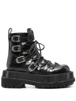 Gucci ботинки с логотипом Interlocking G, черный