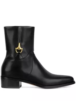 Gucci ботинки с пряжкой Horsebit, черный