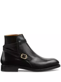 Gucci ботинки с пряжкой Interlocking G, черный