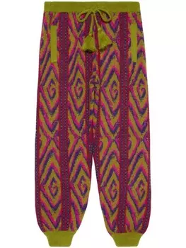 Gucci брюки с узором G Rhombi, мультиколор