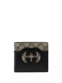 Gucci бумажник с логотипом Interlocking G, черный