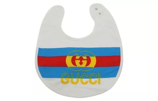 GUCCI Детский хлопковый шарф белого цвета