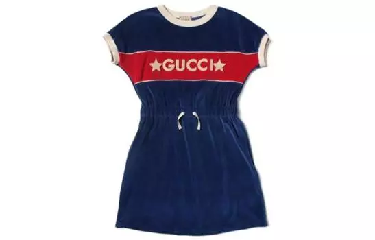 Платье детское Gucci, синий / белый