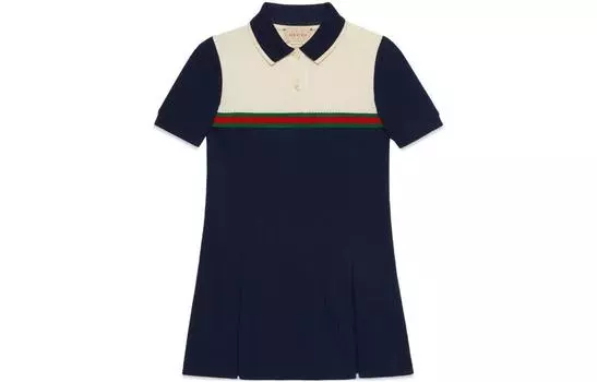 Платье детское Gucci, темно-синий / белый