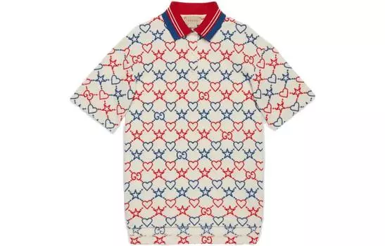 Платье детское Gucci, белый / красный / синий