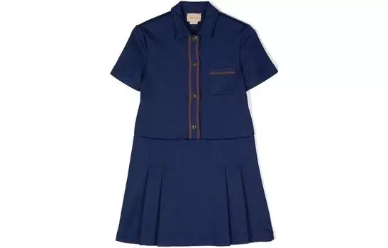 Платье детское Gucci с карманом, темно-синий