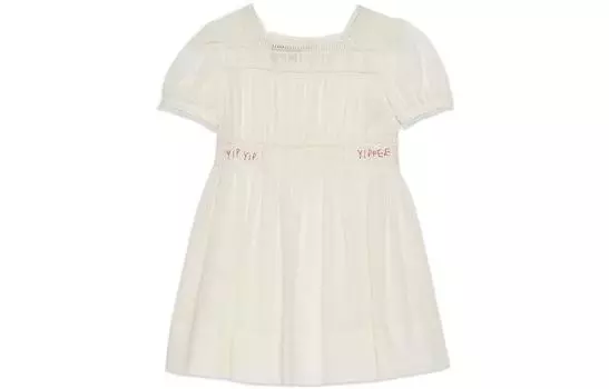 Платье детское Gucci с короткими рукавами, белый