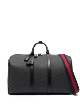 Gucci дорожная сумка из канваса с узором GG Supreme, черный