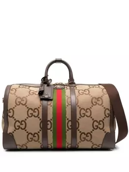 Gucci дорожная сумка Jumbo с узором GG, нейтральный цвет