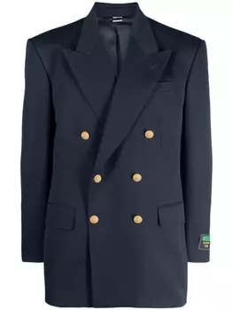 Gucci двубортный пиджак, синий