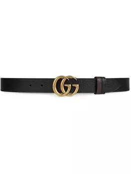 Gucci двусторонний ремень GG Marmont, черный